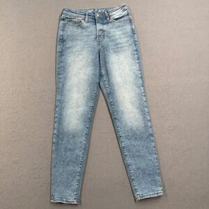 Old Navy Jeans Women's 2L Blue Light Wash High Rise Extra Stretch Straight Leg